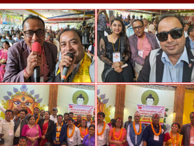 Folk singer Namraj performing at cultural program 2022